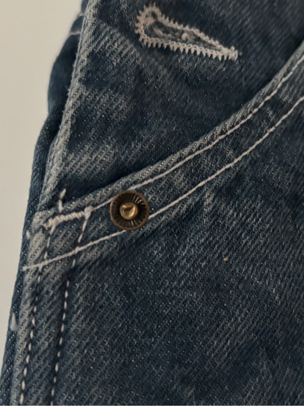 Rudy Jude Side Button Jeans in Tumbled Indigo - Picture 2 of 12